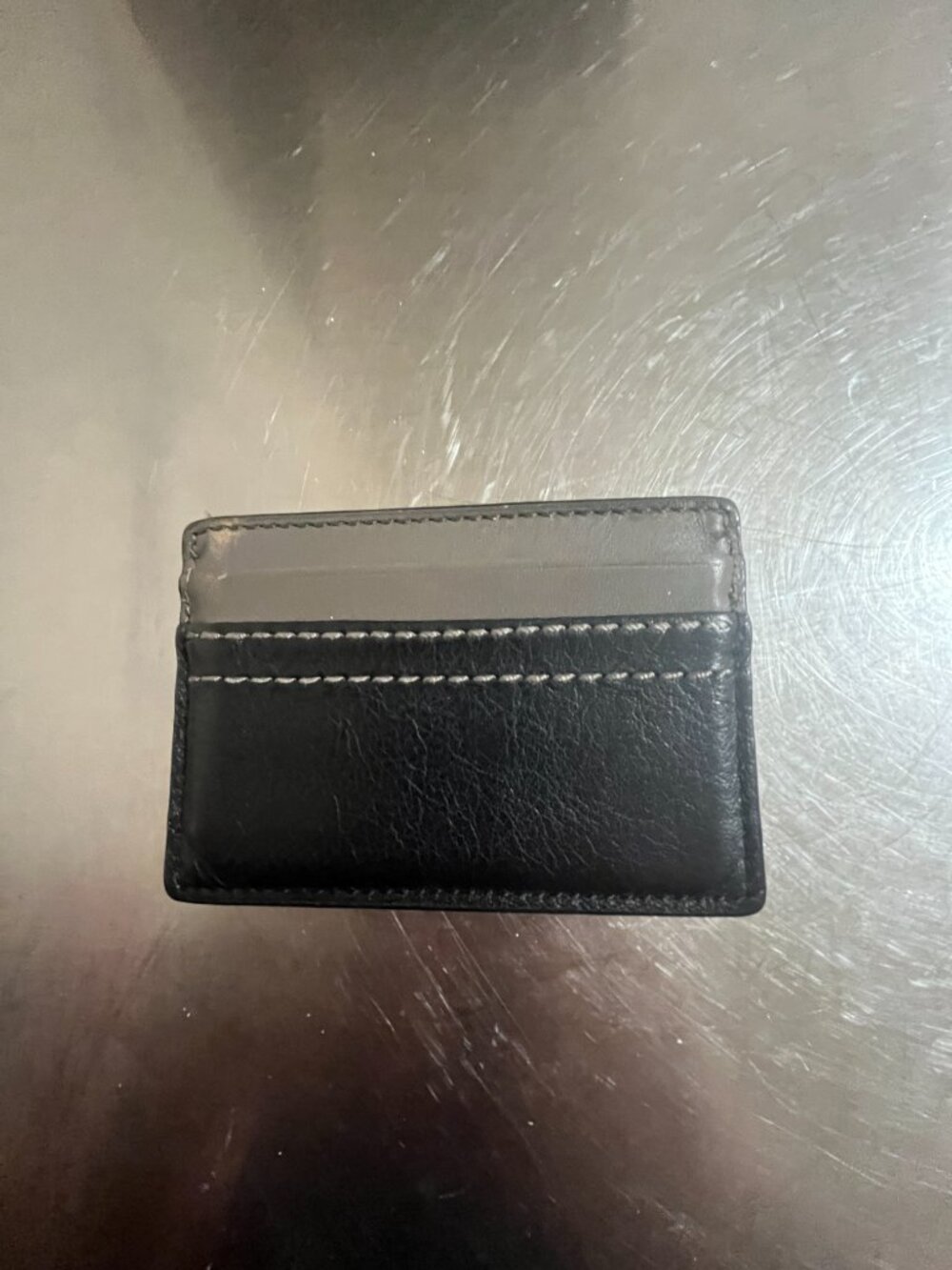 COACH Gray & Black Card Holder - Picture 2 of 4
